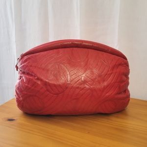 Margolm Red Puffy Clutch Bag